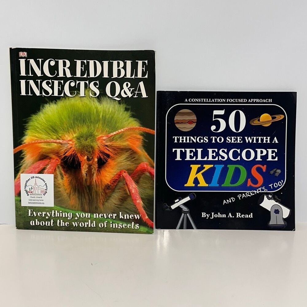 Science Books Kids Set of 2 Telescope and Bugs